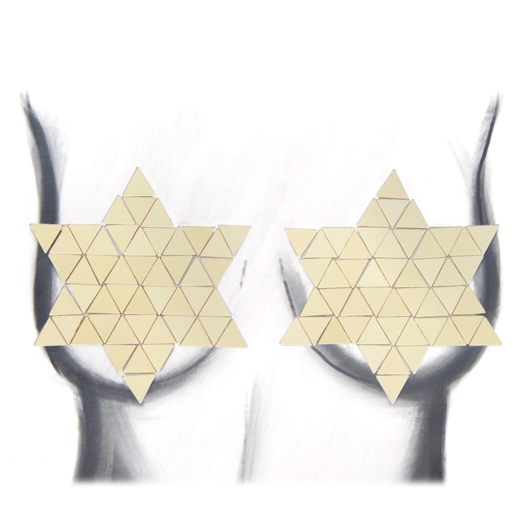 Gold Disco Star Pasties